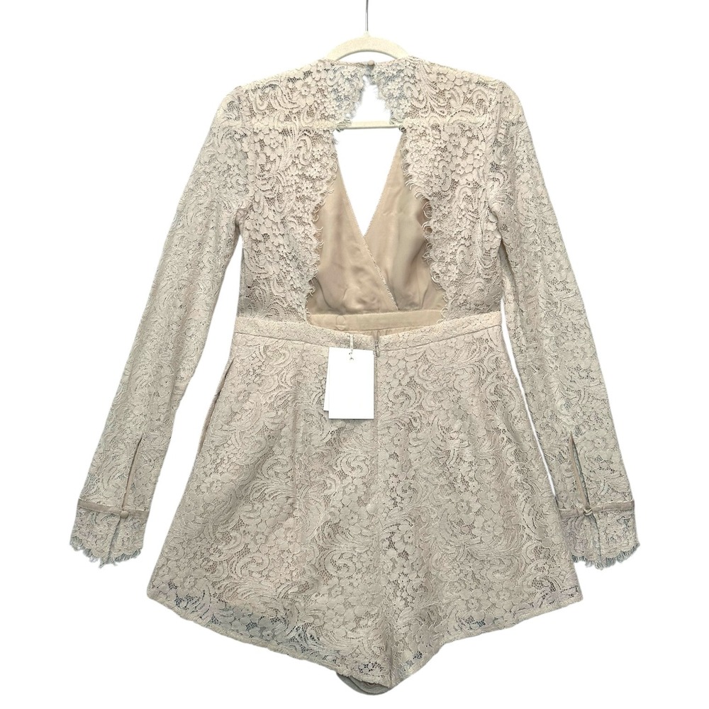 Revolve Jetset Diaries M Voyage Romper Lace Long Sleeve Open Back J12161021 NWT - Picture 3 of 15